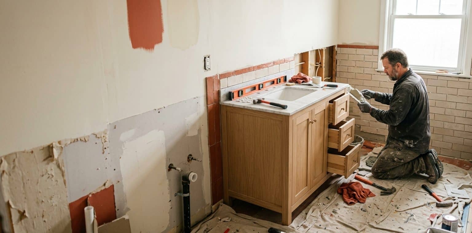 A bathroom remodeling job in Indianapolis