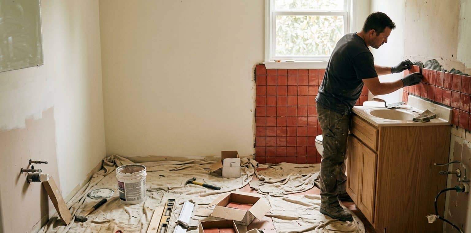 A bathroom remodeling job in Jacksonville