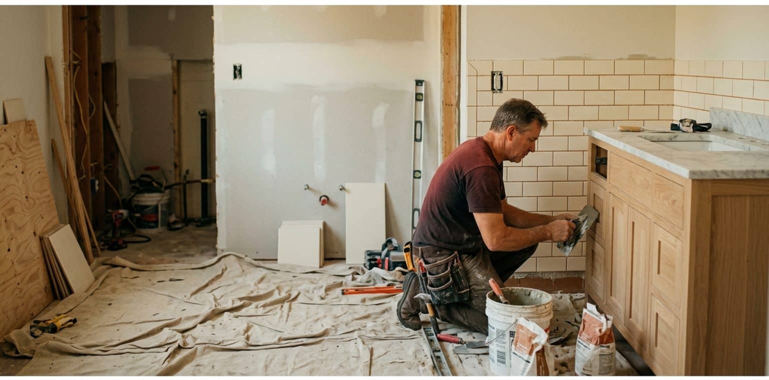 A bathroom remodeling job in Nashville