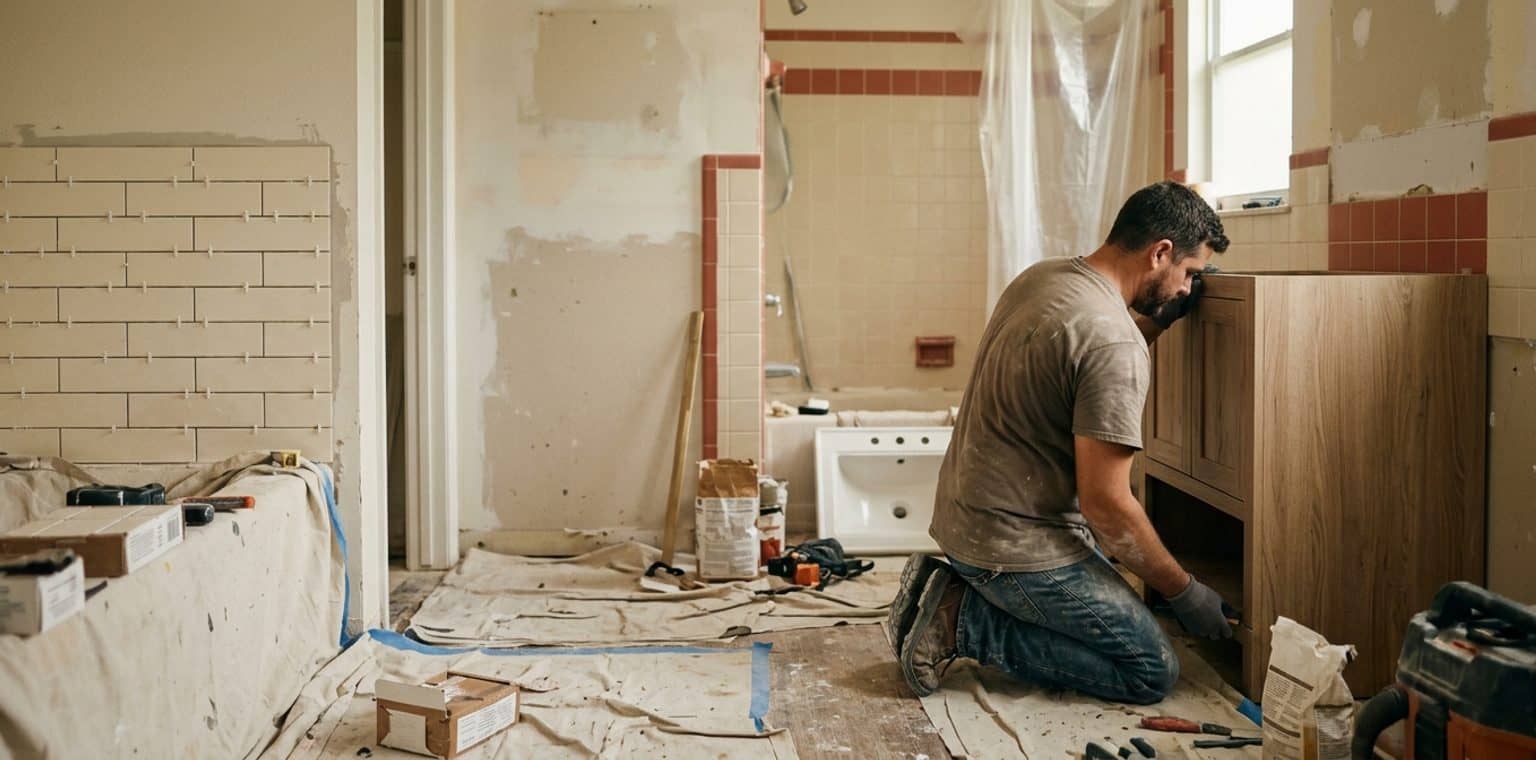 A bathroom remodeling job in Orlando