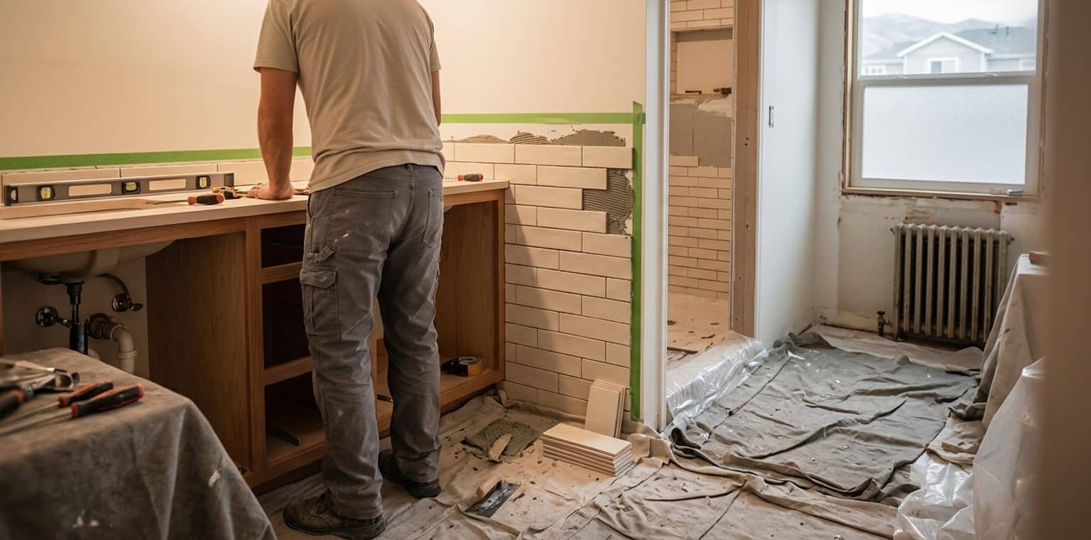 A bathroom remodeling job in Salt Lake City