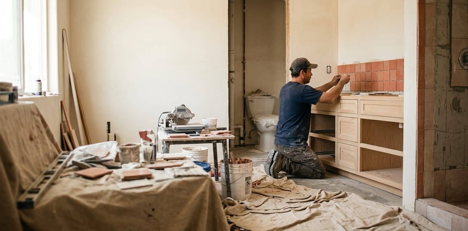 A bathroom remodeling job in San Jose