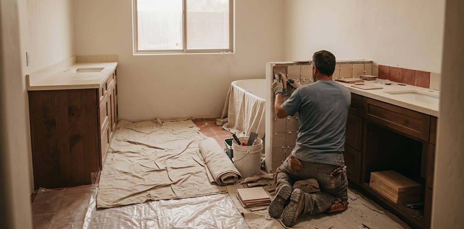 A bathroom remodeling job in Tucson