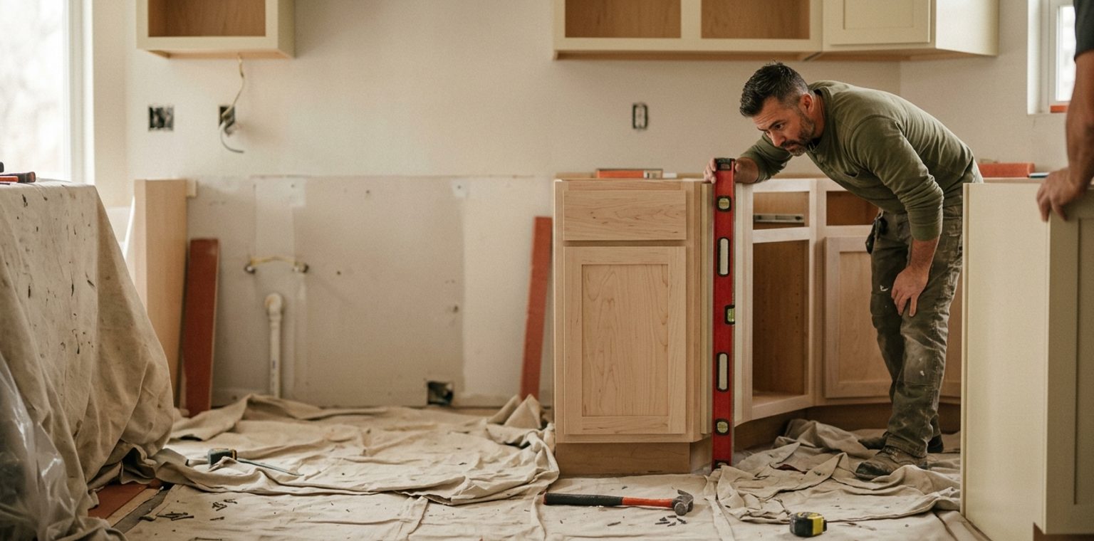 A kitchen remodeling job in Austin