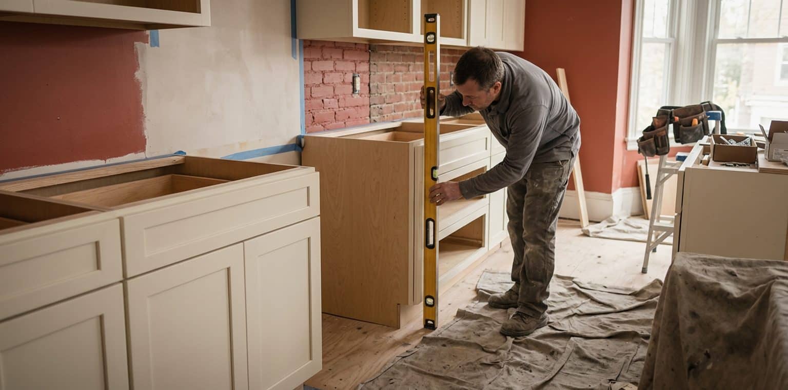 A kitchen remodeling job in Boston