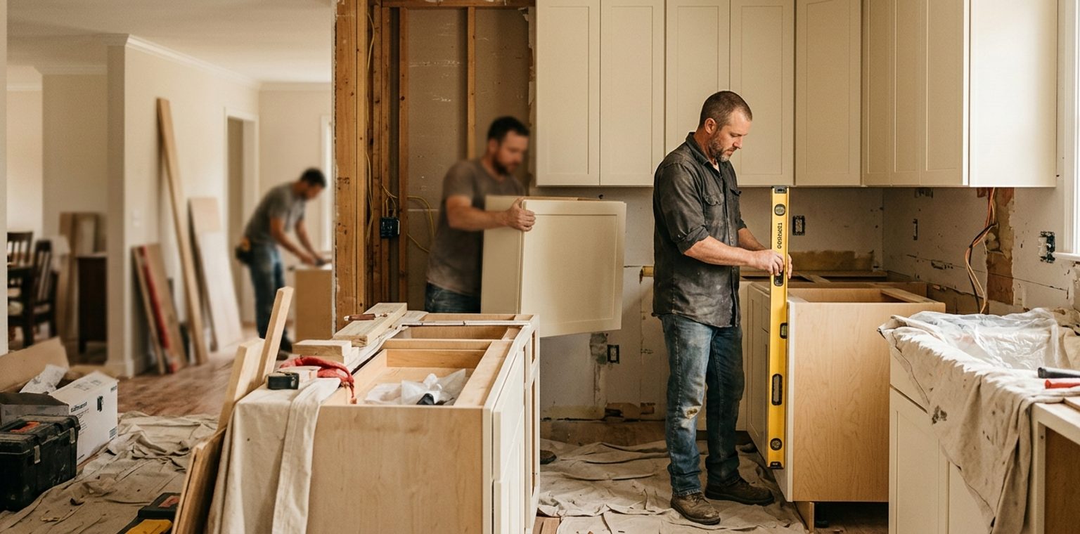 A kitchen remodeling job in Charlotte