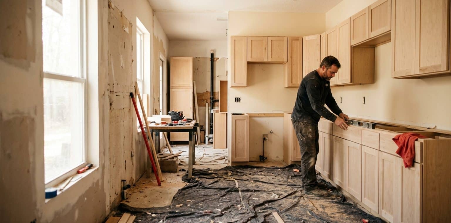 A kitchen remodeling job in Jacksonville