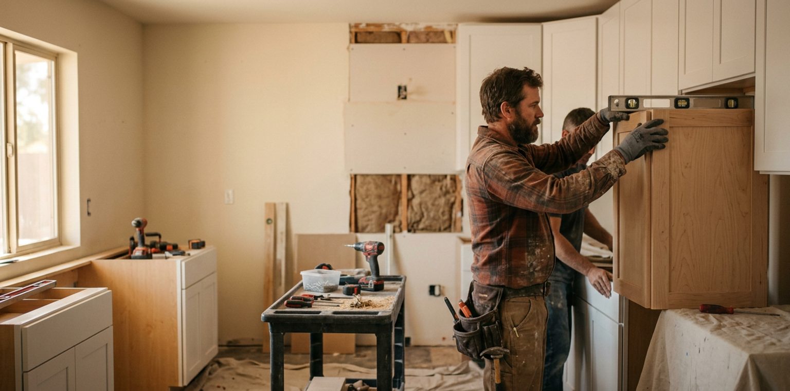 A kitchen remodeling job in Phoenix