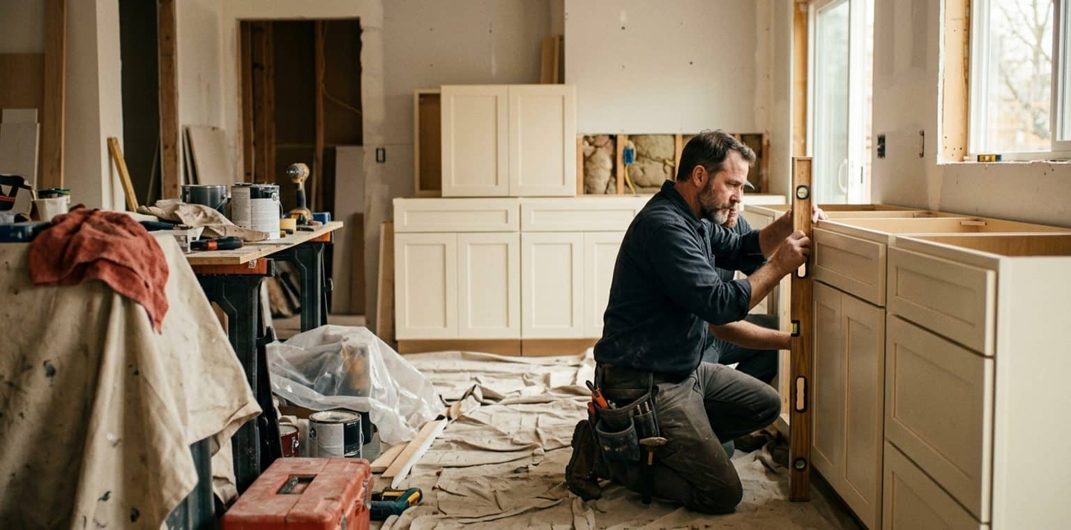 A kitchen remodeling job in Portland