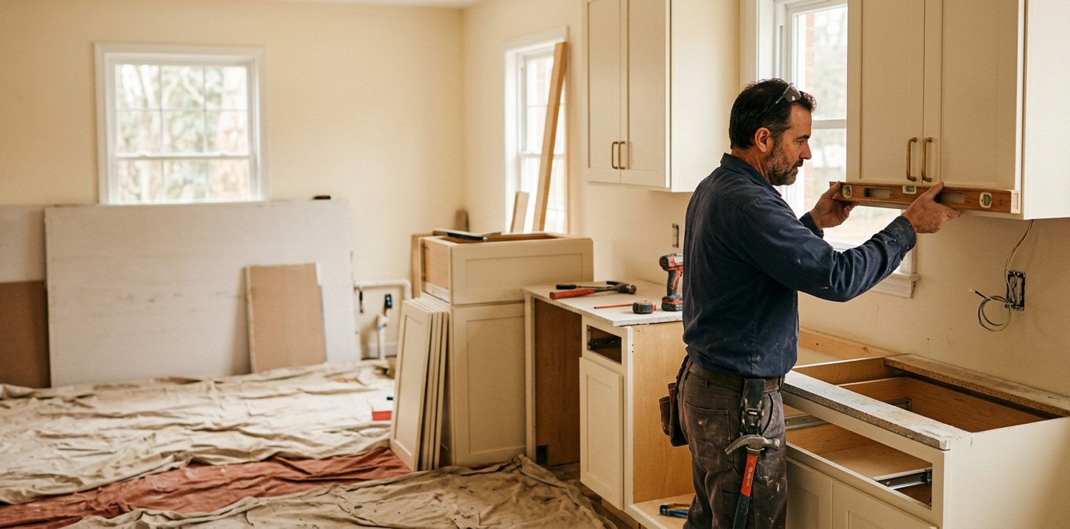 A kitchen remodeling job in Raleigh
