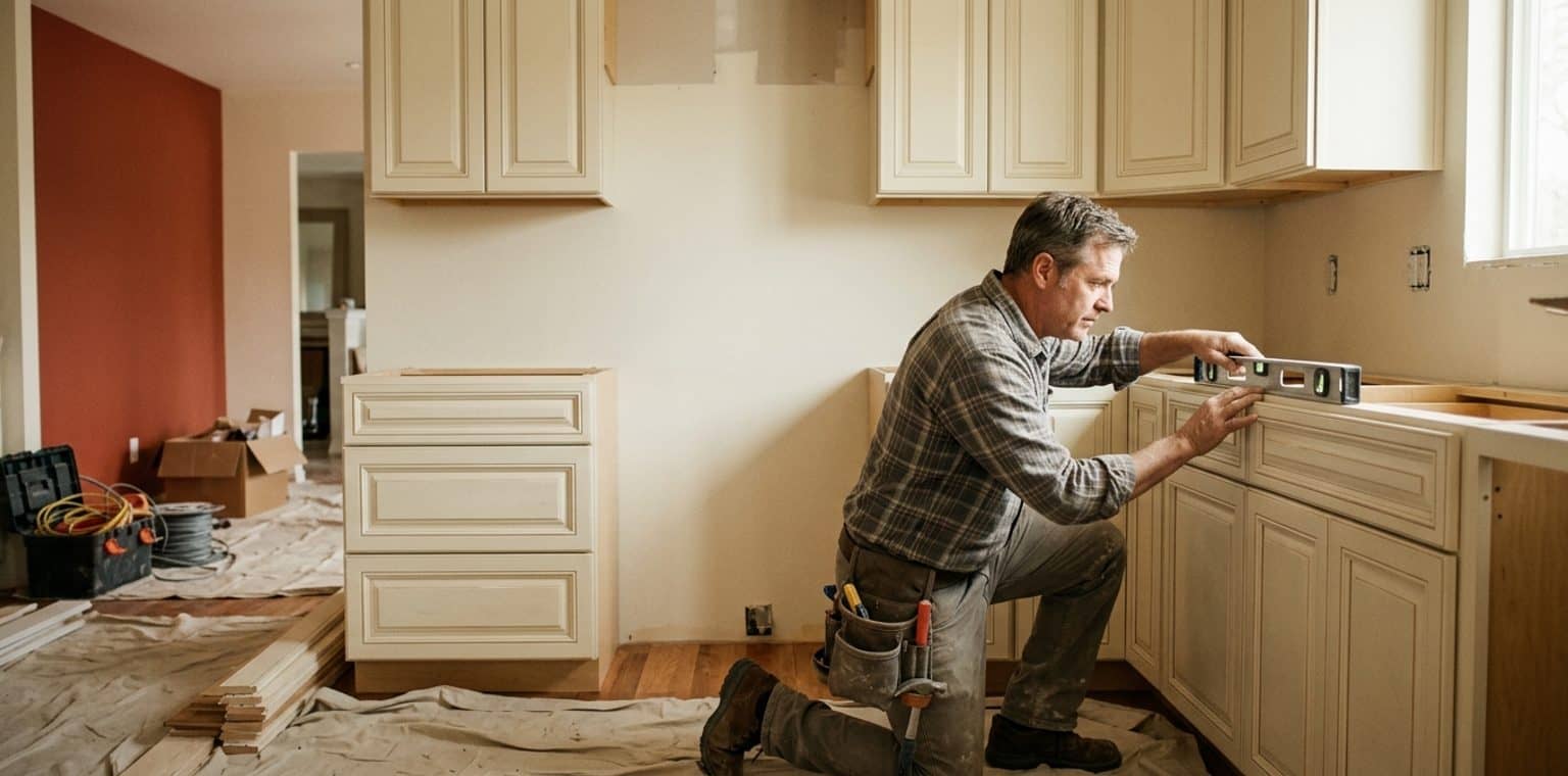 A kitchen remodeling job in Sacramento