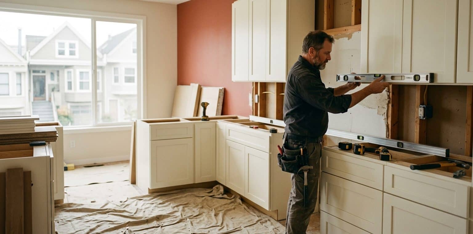 A kitchen remodeling job in San Francisco