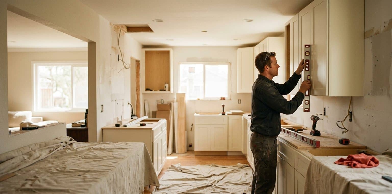 A kitchen remodeling job in San Jose