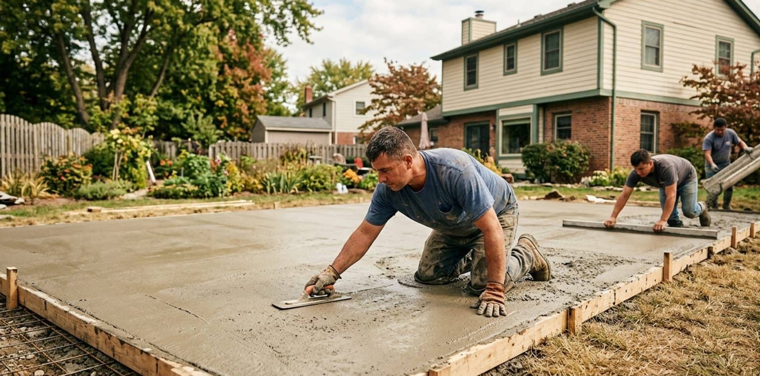 A outdoor living & hardscapes job in Indianapolis