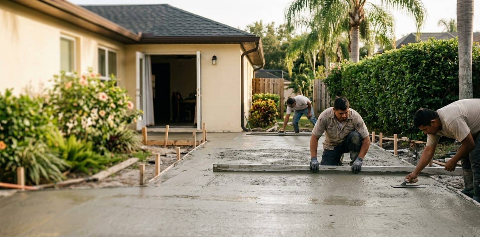 A outdoor living & hardscapes job in Orlando