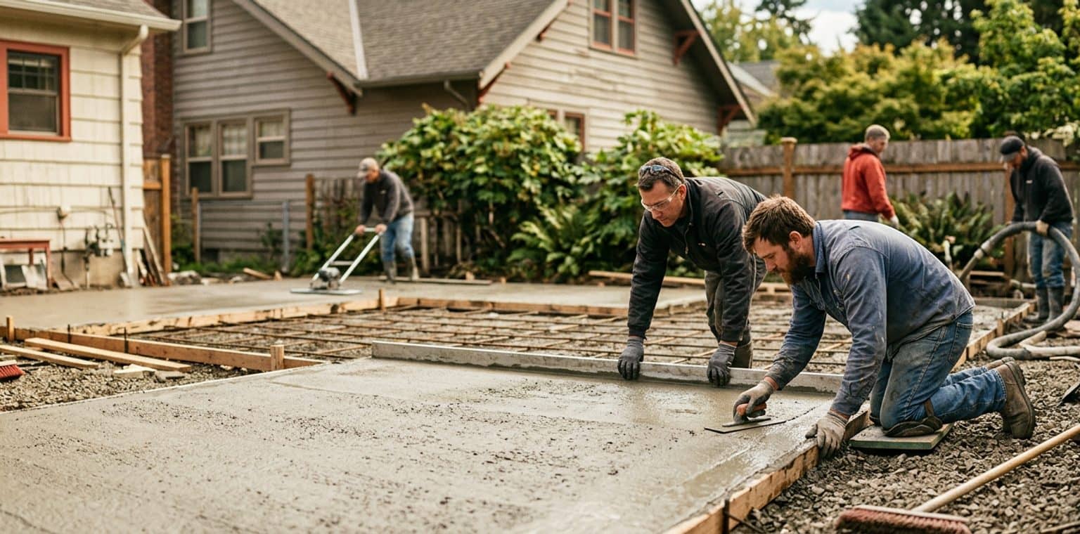 A outdoor living & hardscapes job in Portland