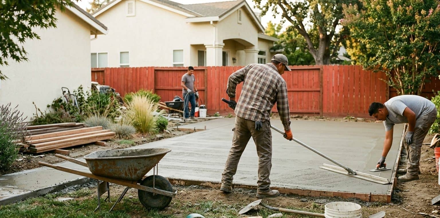 A outdoor living & hardscapes job in Sacramento