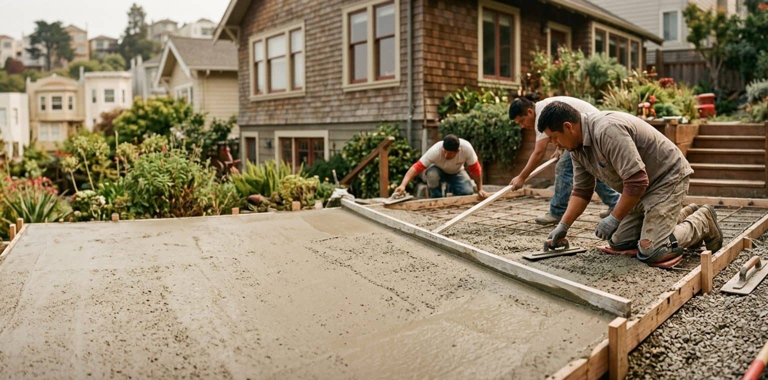 A outdoor living & hardscapes job in San Francisco