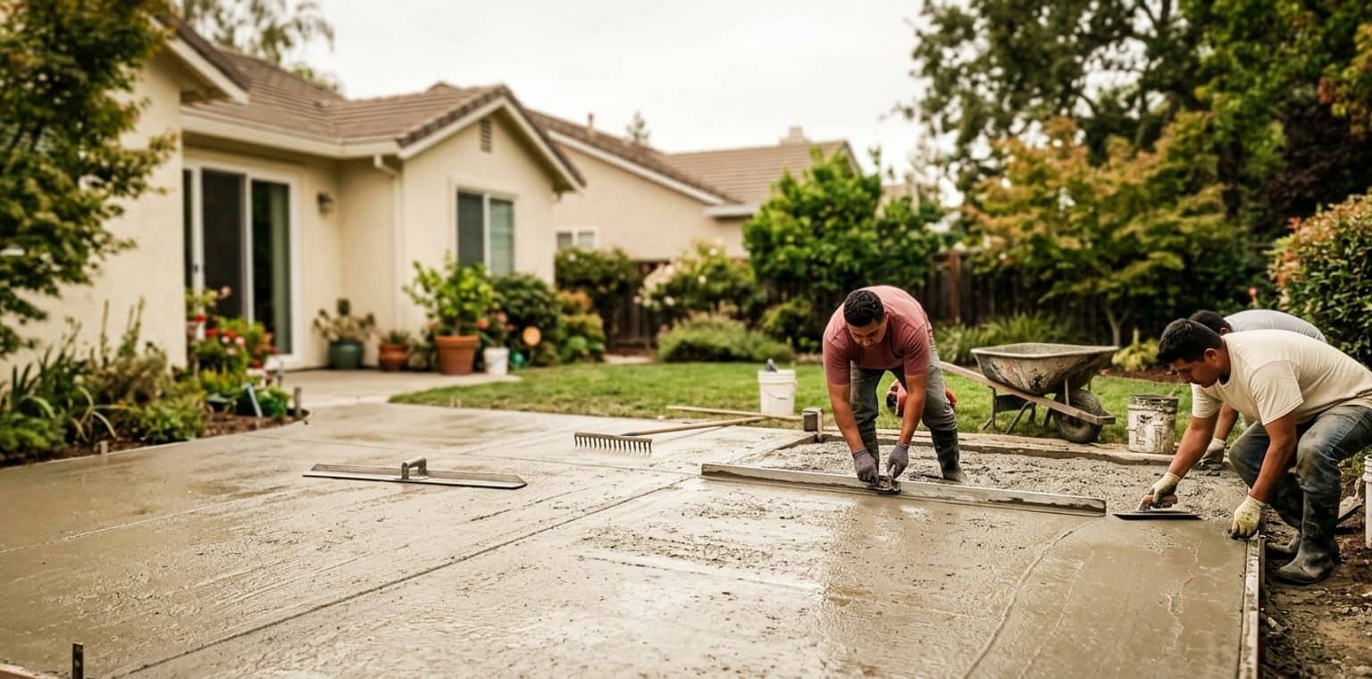A outdoor living & hardscapes job in San Jose