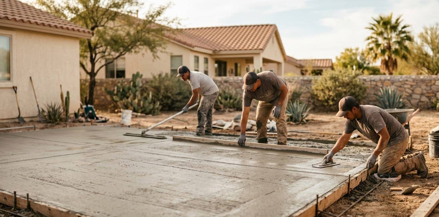A outdoor living & hardscapes job in Tucson