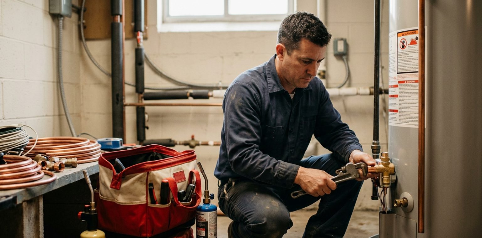 A plumbing job in Houston