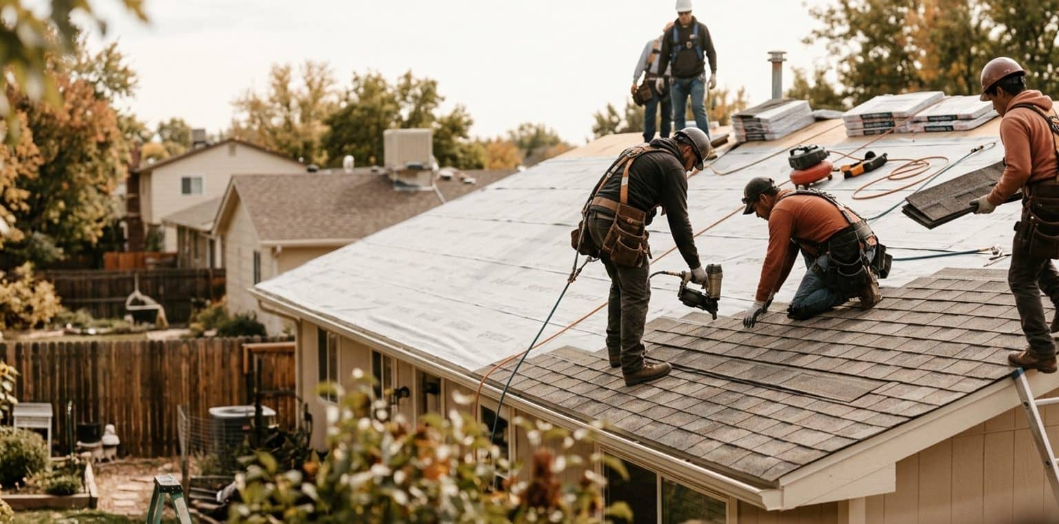 A roofing job in Denver
