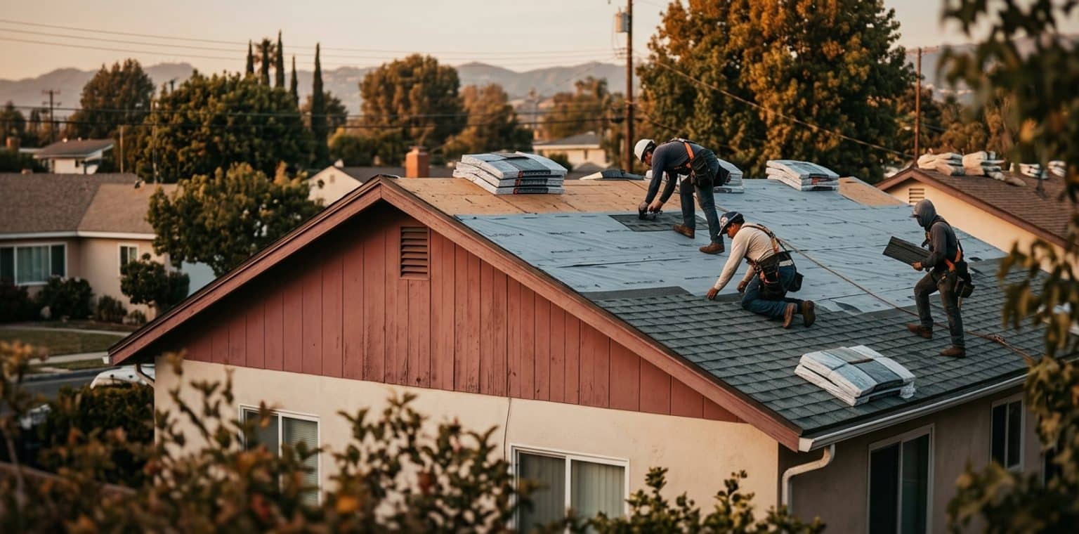 A roofing job in Los Angeles