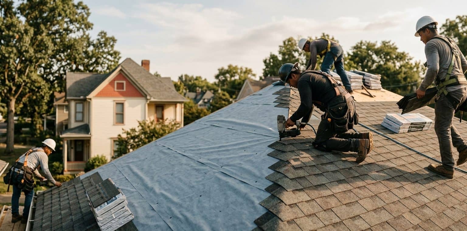A roofing job in Nashville