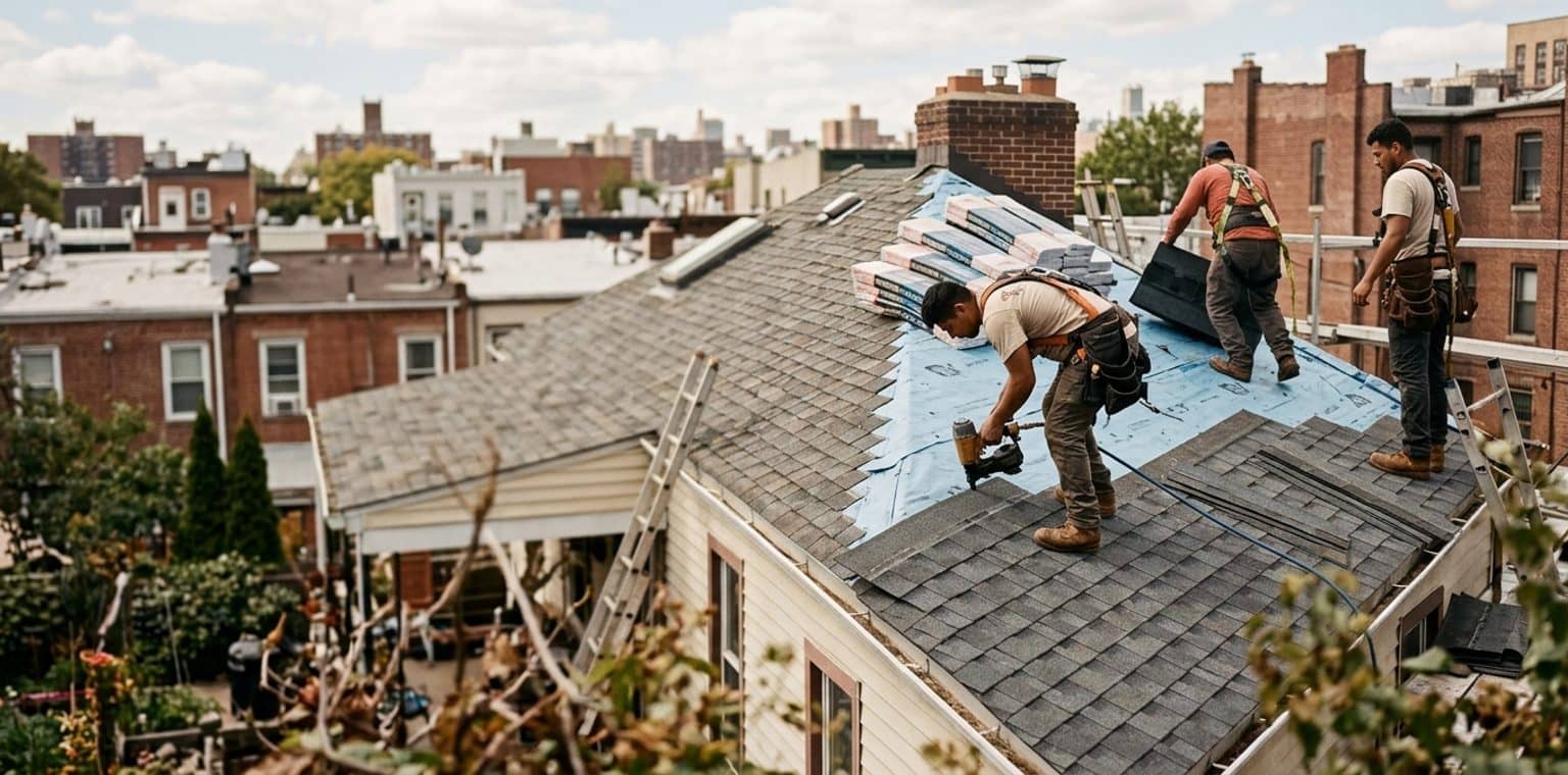 A roofing job in New York