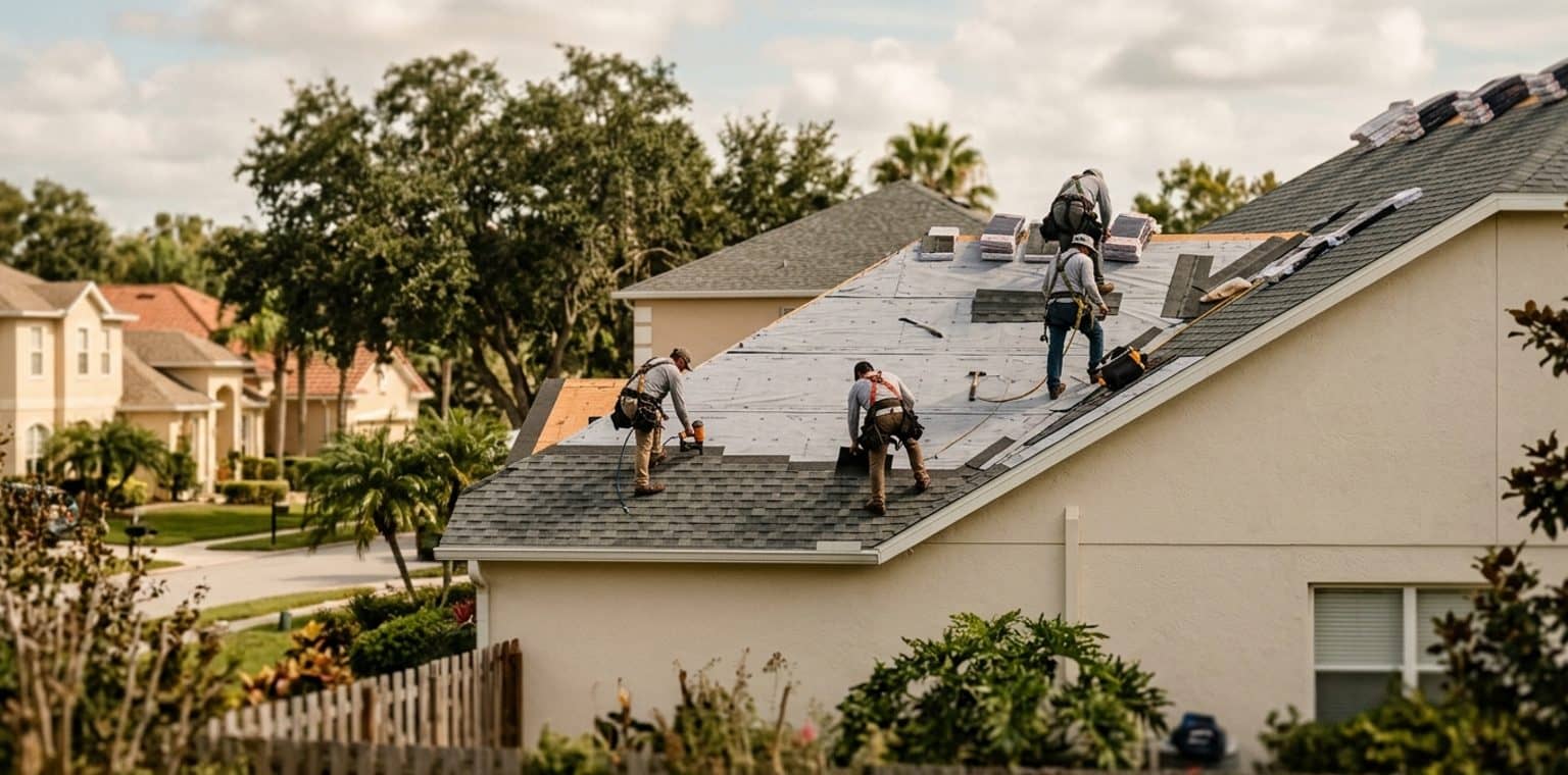 A roofing job in Orlando