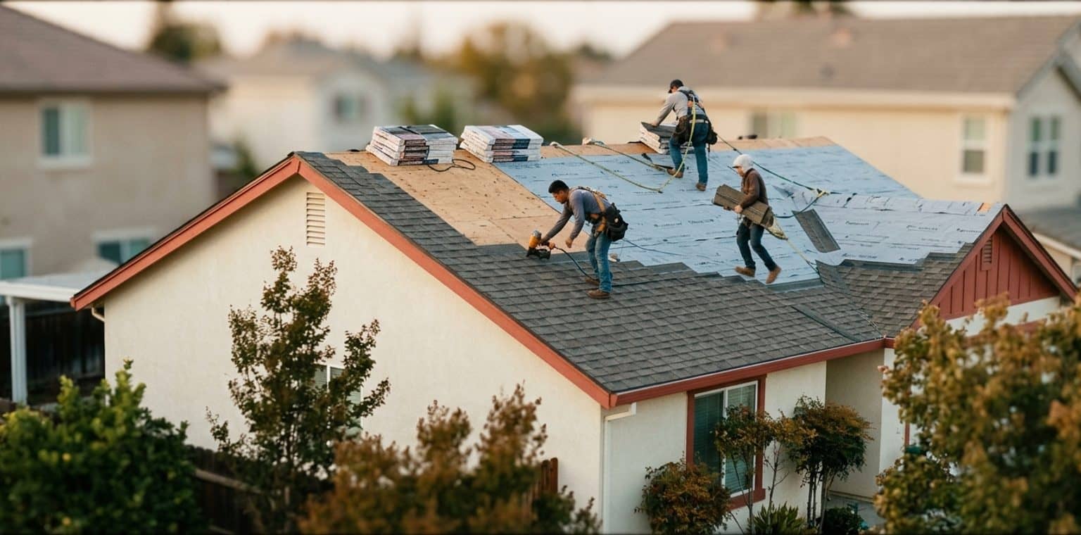 A roofing job in Sacramento