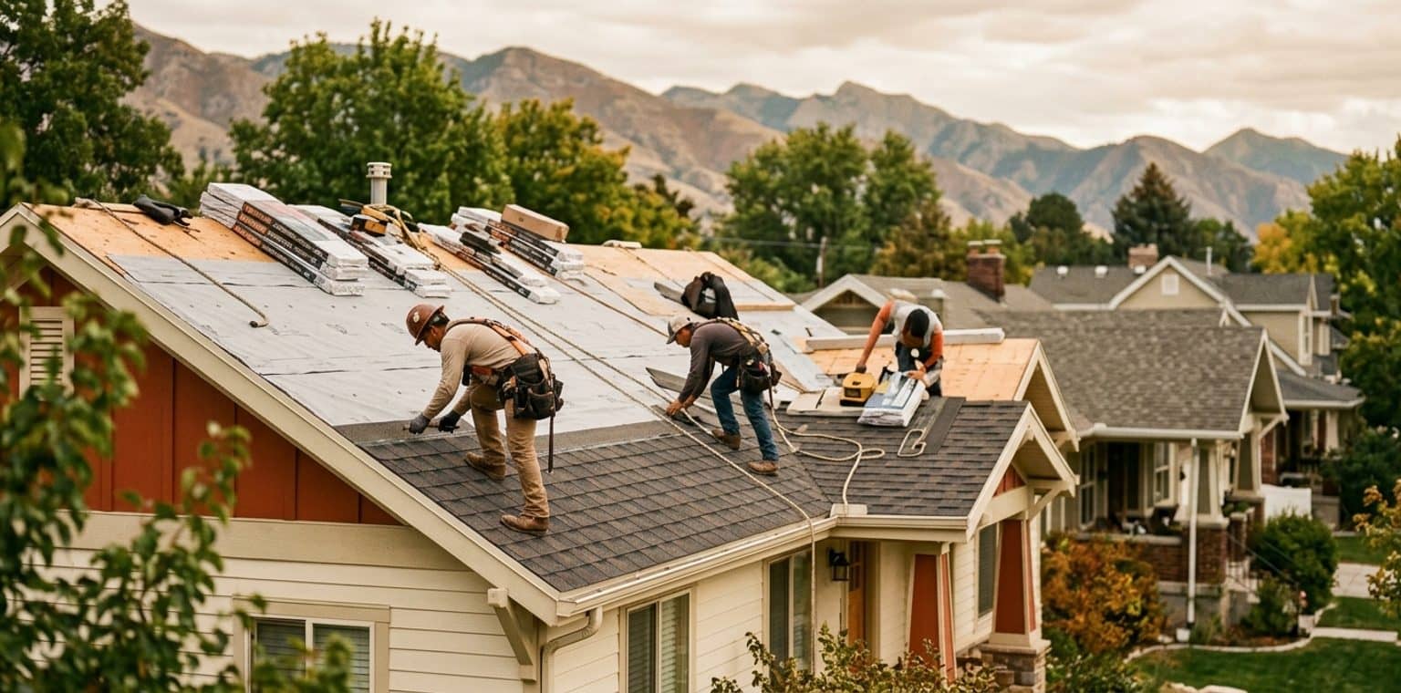 A roofing job in Salt Lake City