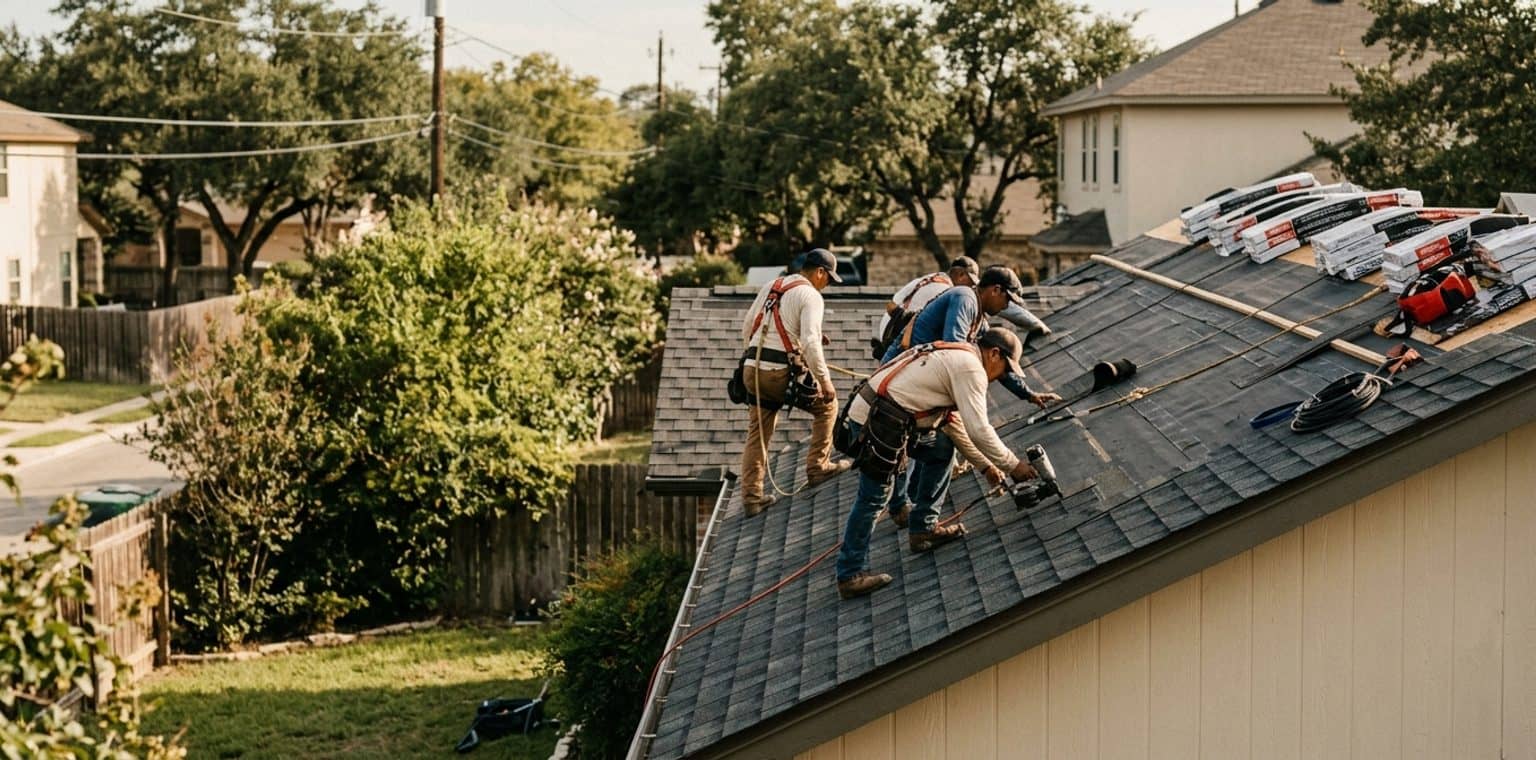A roofing job in San Antonio