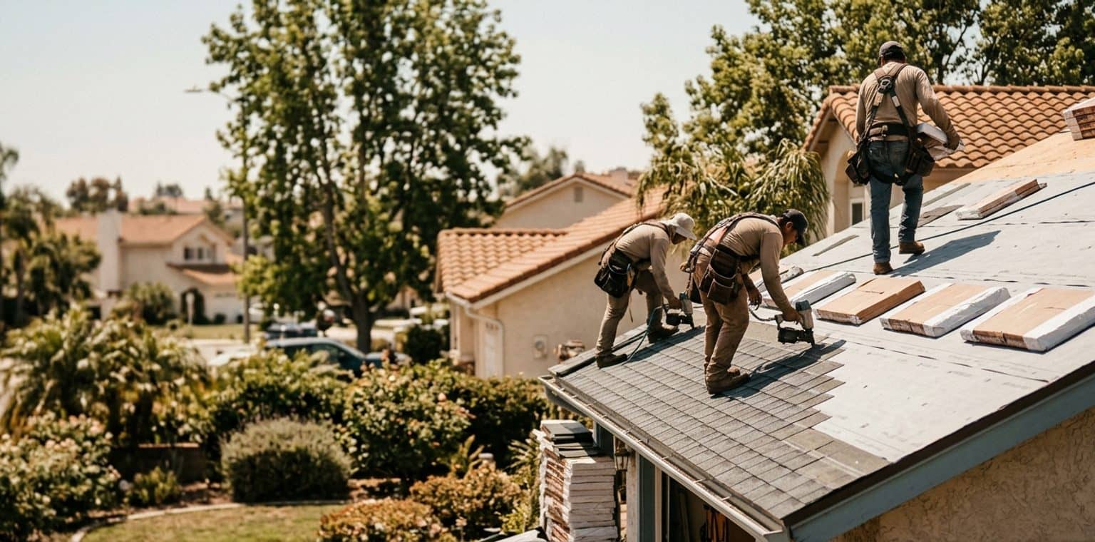 A roofing job in San Diego