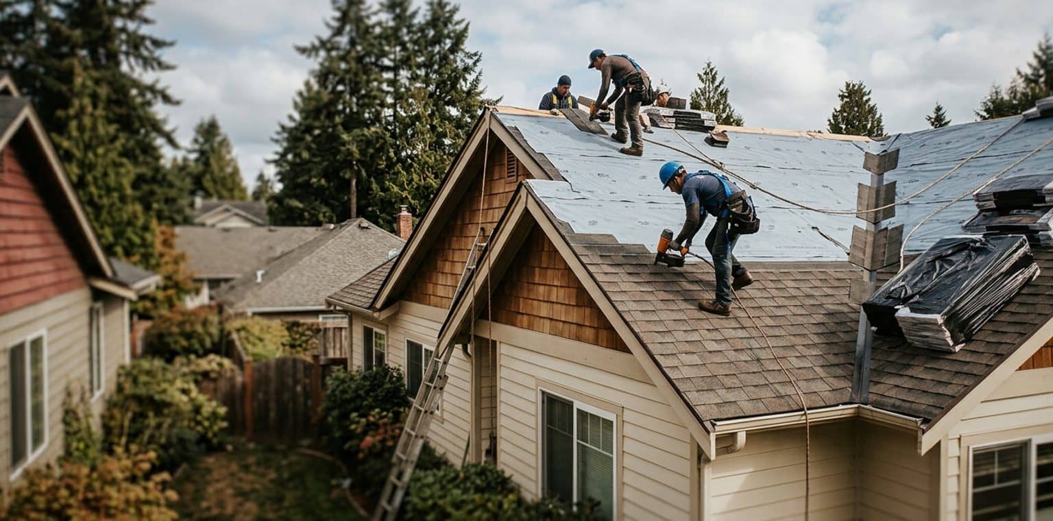 A roofing job in Seattle
