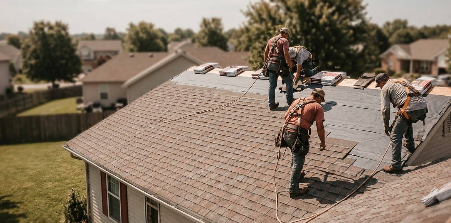A roofing job in Springfield